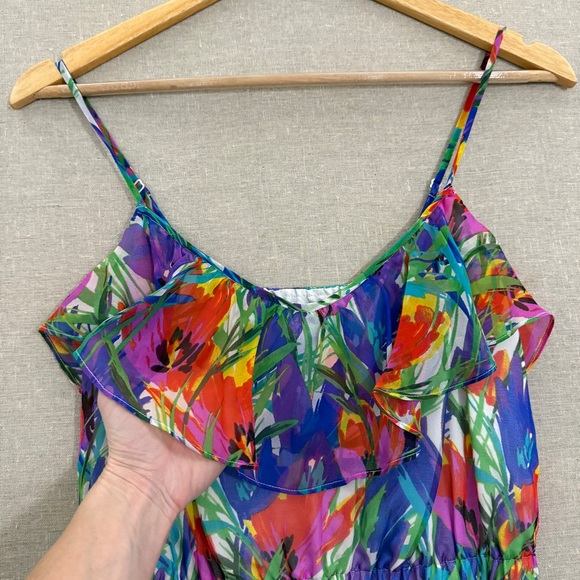 Shoshanna Silk Floral Sun Dress Size 4 - Picture 3 of 9